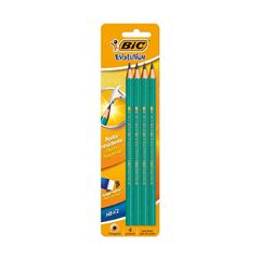 LAPIS PRETO BIC EVOLUTION SEXTAVADO 2HB SEM BORRACHA COM 4