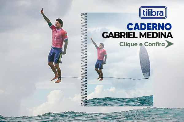 Caderno Gabriel Medina Tilibra